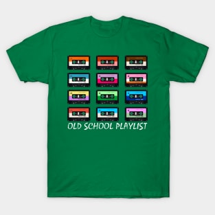 Cassette Tape Music Retro 80s Old School Playlist T-Shirt